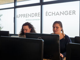 Le Campus connecté de Saint-Erme permet un travail collaboratif.