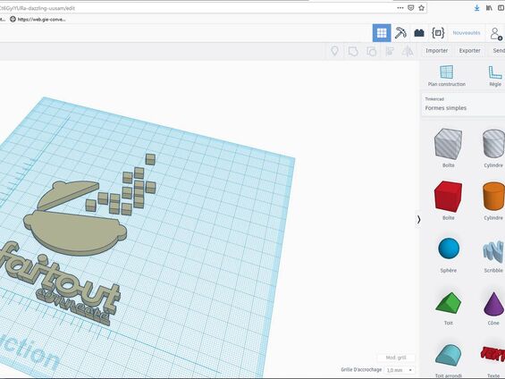 Animation Tinkercad des Mercre'Geeks